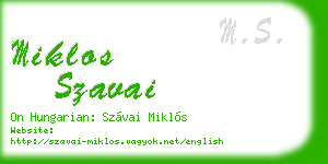 miklos szavai business card